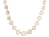 White Cultured Freshwater Pearl Rhodium Over Sterling Silver 20" Necklace