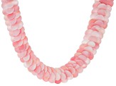 Pink Conch Shell Disc Collar Necklace