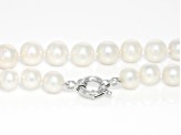 Genusis™ White Cultured Freshwater Pearl Rhodium Over Sterling Silver 24" Necklace