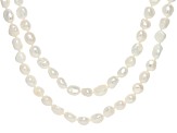 White and Black Cultured Freshwater Pearl Endless Strand Necklace Set of Two