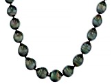 Cultured Gambier Tahitian Pearl Rhodium Over Sterling Silver 18" Necklace