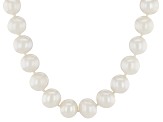 White Cultured Freshwater Pearl 14k Yellow Gold Necklace