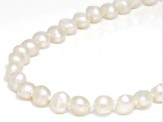 White Cultured Freshwater Pearl Sterling Silver 24" Necklace