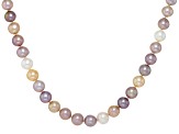 Genusis™  Multi-Color Cultured Freshwater Pearl Rhodium Over Sterling Silver Necklace