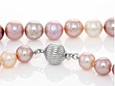 Genusis™  Multi-Color Cultured Freshwater Pearl Rhodium Over Sterling Silver Necklace