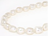 White Cultured Freshwater Pearl Rhodium Over Sterling Silver 24" Necklace