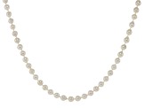 White Cultured Japanese Akoya Pearl 14k Yellow Gold 18" Necklace