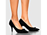 Sterling Silver Polished and Textured Feather Station Anklet
