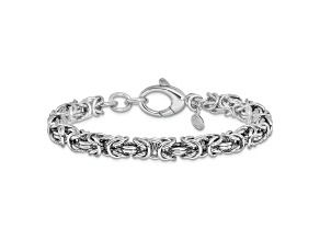 Sterling Silver 6mm Byzantine Bracelet