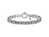 Sterling Silver 6mm Byzantine Bracelet