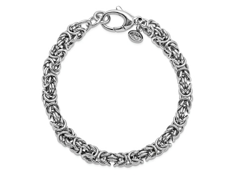 Sterling Silver 6mm Byzantine Bracelet