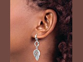 Rhodium Over Sterling Silver Filigree Dangle Earrings