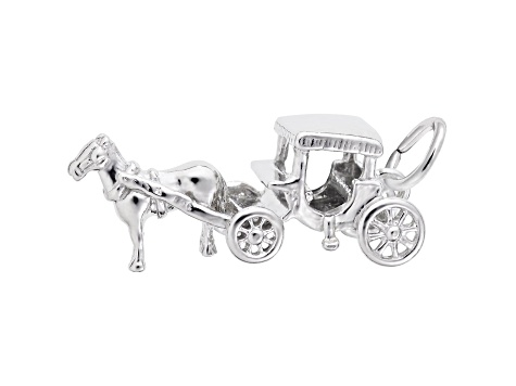 Silver Horse and Carriage Charm