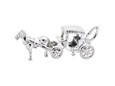 Silver Horse and Carriage Charm