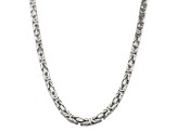 Sterling Silver 8.25mm Byzantine Chain