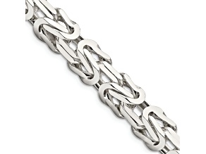 Sterling Silver 8.25mm Byzantine Chain
