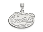 Rhodium Over Sterling Silver LogoArt University of Florida Medium Pendant