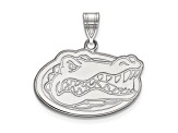 Rhodium Over Sterling Silver LogoArt University of Florida Medium Pendant