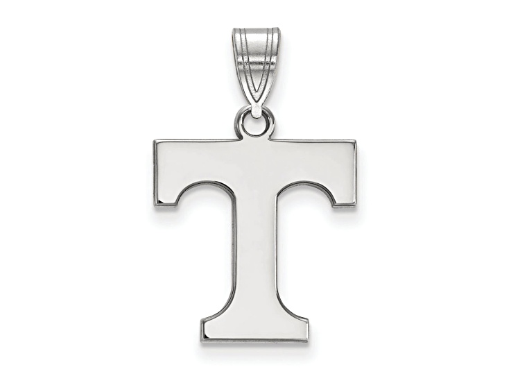Rhodium Over Sterling Silver LogoArt University of Tennessee Medium Pendant