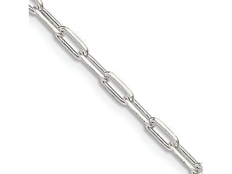 Sterling Silver 2.75mm Elongated Open Link Chain Necklace