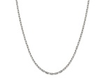 Sterling Silver 2.75mm Elongated Open Link Chain Necklace