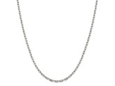 Sterling Silver 2.75mm Elongated Open Link Chain Necklace