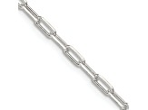 Sterling Silver 2.75mm Elongated Open Link Chain Necklace