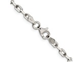 Sterling Silver 2.75mm Elongated Open Link Chain Necklace