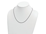 Rhodium Over Sterling Silver Polished 1.8mm Franco 16 Inch Chain