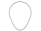 Rhodium Over Sterling Silver Polished 1.8mm Franco 18 Inch Chain