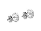 Rhodium Over Sterling Silver Polished Sand Dollar Post Earrings