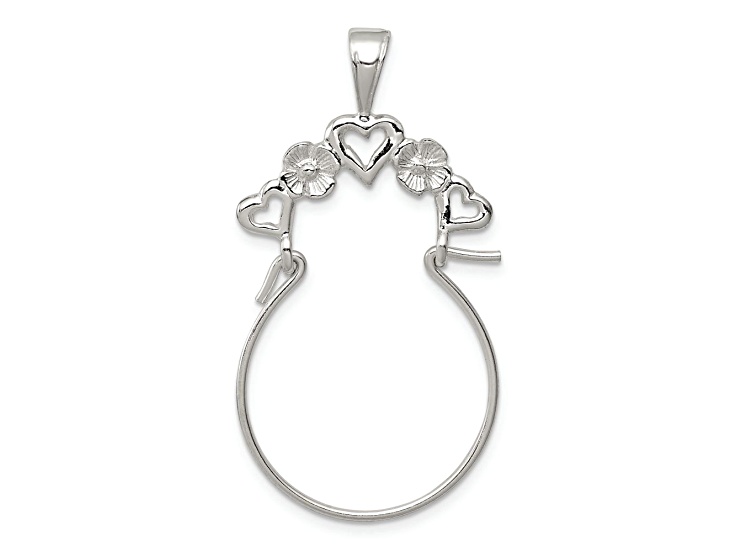 Sterling Silver Heart Charm Holder