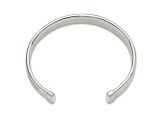 Sterling Silver Polished Textured Cuff Bracelet