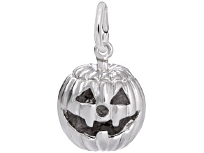 Silver Jack O Lantern Charm