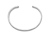 Rhodium Over Sterling Silver Polished 6mm Children's Cuff Bangle