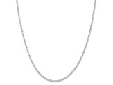 Sterling Silver 2.3mm Beveled Curb Chain Necklace