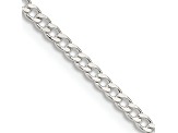 Sterling Silver 2.3mm Beveled Curb Chain Necklace