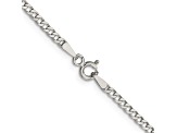 Sterling Silver 2.3mm Beveled Curb Chain Necklace