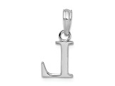 Sterling Silver Polished Block Initial -L- Pendant
