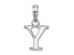 Sterling Silver Polished Block Initial -Y- Pendant