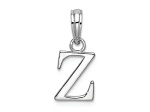 Sterling Silver Polished Block Initial -Z- Pendant