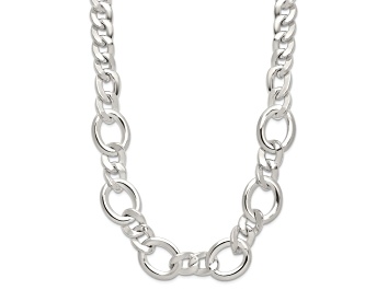 Picture of Sterling Silver Polished Fancy Link Necklace