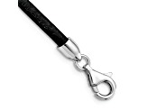 Black Leather 18 inch 3mm Necklace