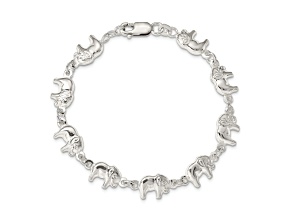 Sterling Silver Elephant Bracelet