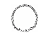 Sterling Silver Solid Wheat 8 Inch Bracelet