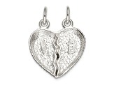 Sterling Silver Best Friend 2-piece Break apart Heart Charm