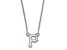 Rhodium Over Sterling Silver MLB LogoArt Pittsburgh Pirates P Pendant Necklace