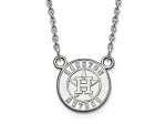 Rhodium Over Sterling Silver MLB LogoArt Houston Astros Pendant Necklace