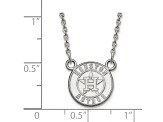 Rhodium Over Sterling Silver MLB LogoArt Houston Astros Pendant Necklace