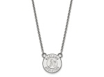 Rhodium Over Sterling Silver MLB LogoArt Oakland Athletics Pendant Necklace